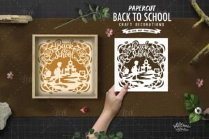 Back to School Paper Cut Design for Crafting