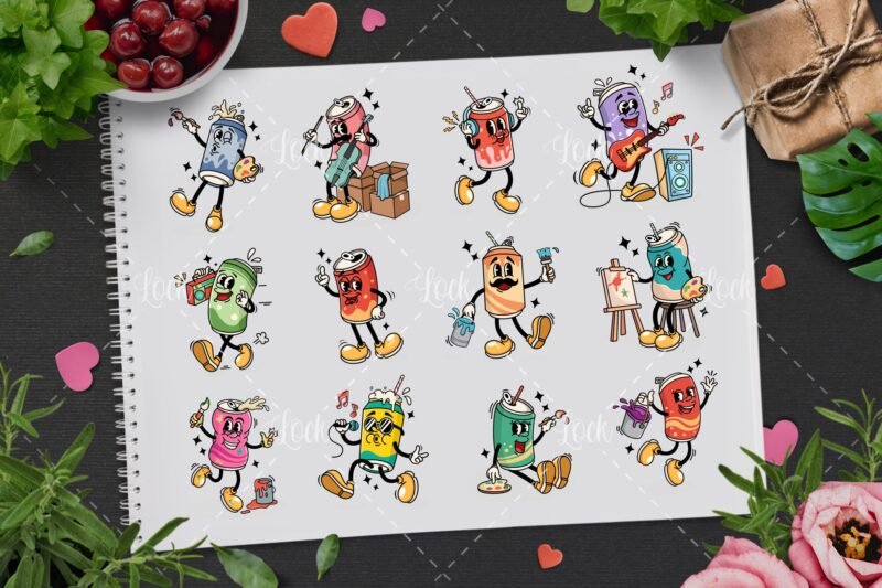 Retro Can Soda Cartoon Illustration - Image 2